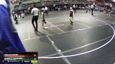 60 lbs Cons. Round 2 - Callum Mayer, Perkins County Youth Wrestling vs Barrett Peasinger, The Best Wrestler