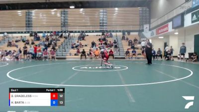 90 lbs Round 1 (6 Team) - HARPER BARTA, BROWNSBURG/LEGENDS OF GOLD vs ONICA GRADELESS, MIDWEST RTC