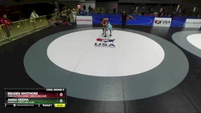 150 lbs Cons. Round 5 - Anish Neema, Danville Wrestling Club vs Braden Whitmore, Yuba Sutter Combat Wrestling Club