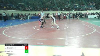 100 lbs Consi Of 16 #1 - Jaxon Brogdon, Union vs Connor Kelly, Hennessey Eagles Jr High