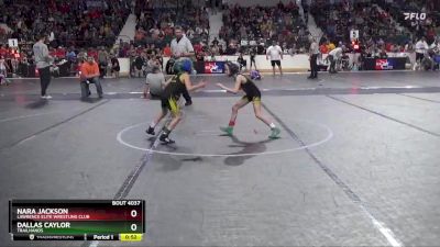 50 lbs Semifinal - Nara Jackson, Lawrence Elite Wrestling Club vs Dallas Caylor, Trailhands