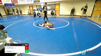 55 lbs Rr Rnd 2 - Gauge Huffman, Vinita Kids Wrestling vs Brixon Beach, Coweta Tiger Wrestling