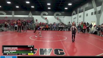 55 lbs Placement Matches (8 Team) - Ronin Webber, Beast Mode vs Dawson Wicker, Burnett Trained (OH)