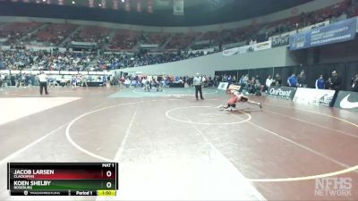 6A-120 lbs Champ. Round 2 - Jacob Larsen, Clackamas vs Koen Shelby, Roseburg