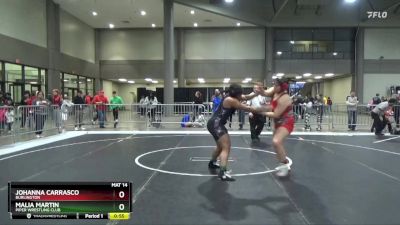 190 lbs Cons. Round 3 - Johanna Carrasco, Burlington vs Malia Martin, Piper Wrestling Club