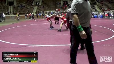 145 lbs Cons. Round 4 - Carter Lumpkin, American Christian Academy vs Ryan Webster, Oak Grove