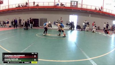 75 lbs Semifinal - Jeremiah Maldonado, Munster Wrestling Club vs Mason Baylor, Milan Tribe Wrestling Club