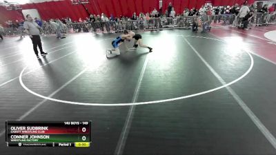 149 lbs Semifinal - Conner Johnson, Wrestling Factory vs Oliver Sudbrink, Cadott Wrestling Club