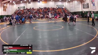 170 lbs Cons. Round 4 - Jacob Carranza, Chino Hills vs Isaac Pena, Etiwanda