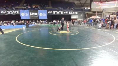 43 lbs Quarterfinal - Matthew White, Bethel AllStars Wrestling Club vs Jacob Sawyer, Thunder Mountain Wrestling Club