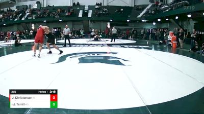 285 lbs Cons. Round 2 - Josh Terrill, Michigan State vs Jacob Christensen, Northern Illinois