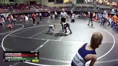 56 lbs Cons. Round 1 - Sawyer Tomasek, Westside Wrestling Club vs Korbyn Stephens, Lincoln Warriors Wrestling Club