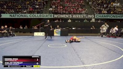 109 lbs Semifinal - Kendra Ryan, North Central (IL) vs Kaelani Shufeldt, Lock Haven University