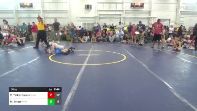 70 lbs Pools - Caleb Tsikerdanos, Olympia National vs Maddox Iman, WV Wild 2