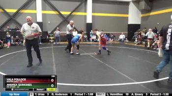 135 lbs Round 1 (4 Team) - Vala Pollock, Badger Girls vs Andrea Quinones, MN Storm