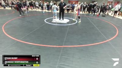 100 lbs Champ. Round 1 - Ethan Busby, CA vs Hezekiah Worthington, OR