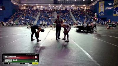 165 lbs Champ. Round 2 - Nick Singer, Faith Christian Academy vs Dominic Blue, Union Pines