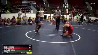 155 lbs Finals (2 Team) - Kaili Manuel, Metro All Stars vs Analize Tapia, Bad Bass