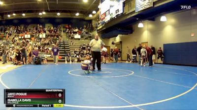 85-93 lbs Quarterfinal - Jayci Pogue, Rolla vs Isabella Davis, Hallsville