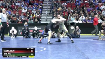 3A-150 lbs Semifinal - Bas Diaz, Waverly-Shell Rock vs Lucas Bruhl, Ankeny Centennial