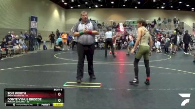 112 lbs Semis & 1st Wrestleback (8 Team) - Tom Worth, Ragin Raisins WC vs Donte`vyhus Briscoe, Indiana Outlaws