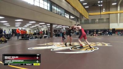 174 lbs Cons. Round 5 - Brady Walsh, Ohio Wesleyan vs Caden Kenworthy, West Liberty