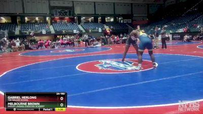 2A-190 lbs Quarterfinal - Gabriel Herlong, The Walker School vs Melbourne Brown, Eagles Landing Christian Academy