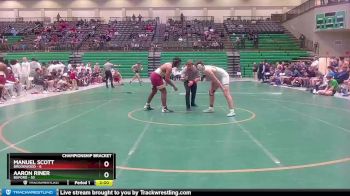 215 lbs Quarterfinals (8 Team) - Manuel Scott, Brookwood vs Aaron Riner, Buford
