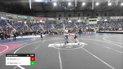 110 lbs Quarterfinal - Noah Weyers, Monte Vista vs Kaison Martinez, Craig