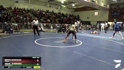 126 lbs Quarterfinal - Bryce Gonzales, Norco vs Nikhil Guerrero, South Hills