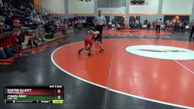 PW-6 lbs Semifinal - Cohen Gray, Lone Tree vs Karter Elliott, Marion Wolves