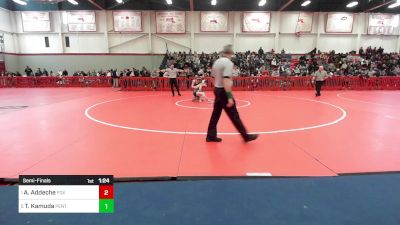 132 lbs Semifinal - Adam Addeche, Foxborough vs Tanner Kamuda, Pentucket