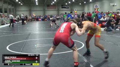 120 lbs Cons. Round 2 - Kruz Pickle, Frontenac Youth Wrestling Club vs Adriel Sanchez, Garden City