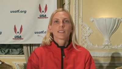 Melissa White before the 2007 Boston Marathon