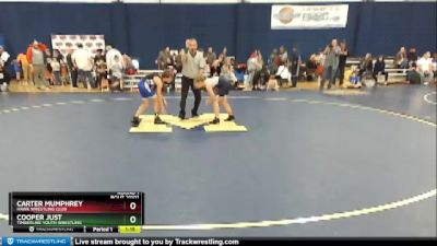 92-98 lbs Round 1 - Cooper Just, Timberline Youth Wrestling vs Carter Mumphrey, Hawk Wrestling Club