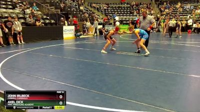 100 lbs Cons. Round 2 - John Irlbeck, Carroll Cardinals vs Axel Dick, MWC Wrestling Academy