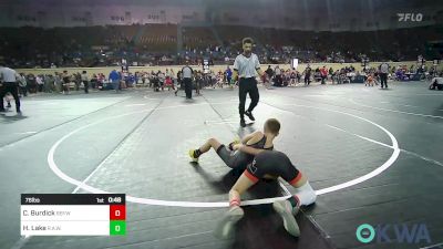 76 lbs Semifinal - Carter Burdick, Broken Bow Youth Wrestling vs Henry Lake, R.A.W.