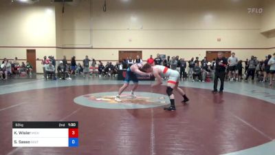 92 kg Rnd Of 32 - Kael Wisler, Michigan Wrestling Club vs Sonny Sasso, Southeast Regional Training Center, Inc