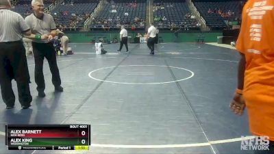 4A 106 lbs Champ. Round 1 - Alex Barnett, New Bern vs Alex King, Weddington