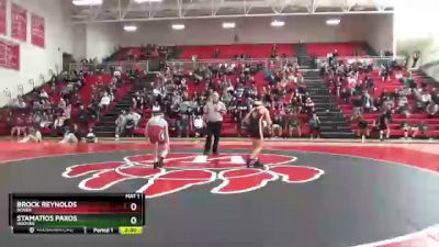 106 lbs Quarterfinal - Stamatios Paxos, Hoover vs Brock Reynolds, Dover