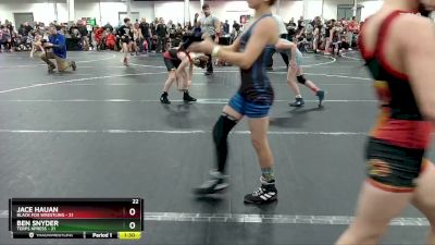 80 lbs Round 1 (8 Team) - Jace Hauan, Black Fox Wrestling vs Ben Snyder, Terps Xpress