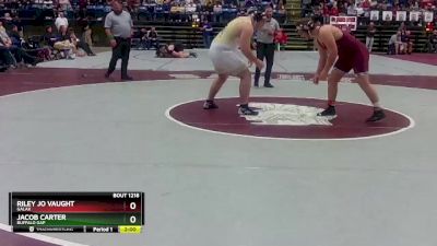 1 - 285 lbs Semifinal - Jacob Carter, Buffalo Gap vs Riley Jo Vaught, Galax