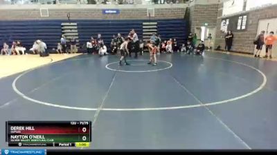 71/75 Cons. Round 2 - Derek Hill, Suples vs Nayton O`Neill, Silver Valley Wrestling Club