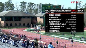 Girls 100m Hurdles, Heat 1