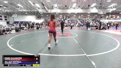 143 lbs Cons. Round 5 - Solana Mottola, McKendree University vs Maria Slaughter, Missouri Valley College