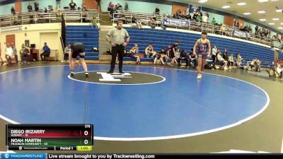 175 lbs Semis (4 Team) - Noah Martin, Franklin Community vs Diego Irizarry, Hobart