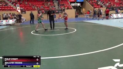 92 lbs Round 4 - Philip Streff, NE vs Benjamin Higgins, AZ