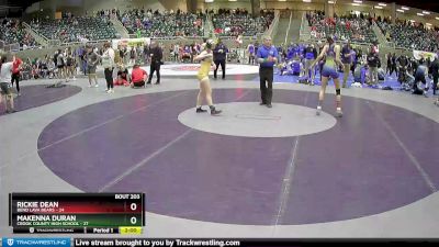 122 lbs 1st Place Match - Makenna Duran, Crook County High School vs Rickie Dean, Bend Lava Bears