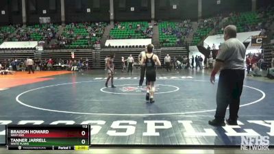 113 lbs Quarterfinal - Tanner Jarrell, White Plains vs Braison Howard, West End