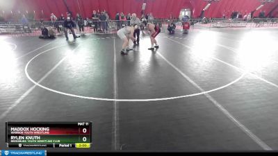 285 lbs Round 5 - Maddox Hocking, Warrior Youth Wrestling vs Rylen Knuth, Reedsburg Youth Wrestling Club